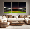Yankee Stadium Night Game Triple Canvas, Yankee Stadium