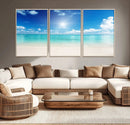 Blue Ocean Wall Art Canvas Print - Tranquil Ocean Paradise