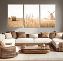 Vintage Farmhouse Triptych Wall Art – Giclée Canvas