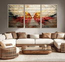 Abstract Angel Wings Canvas Wall Art – Framed and Ready to