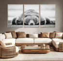 Resting Grizzly Bear Wall Art Canvas Print – Majestic Lazy by MyGreatCanvas | Canvas Wall Art Prints | Photo Prints & Wall Decor