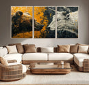 Bear and Bull Wall Art Canvas Print – Abstract Animal by MyGreatCanvas | Canvas Wall Art Prints | Photo Prints & Wall Decor