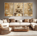 Buddha Wall Art Canvas Print, Buddha Meditation Room Decor,