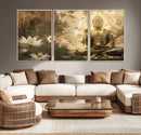 Zen Buddha Wall Art Canvas Print | Peaceful Meditation Decor
