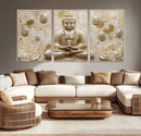 Serene Buddha Wall Art | Yoga Room Decor and Meditation Wall