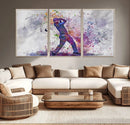 Watercolor Golf Swing Wall Art Canvas Print | Vibrant