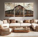 Rustic Barn Wall Art | Farmhouse Wall Decor Canvas Print |
