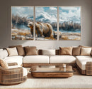 Bear and Baby Bear Wall Art Canvas Print