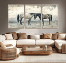 Chines Style Majestic Horses Wall Art | Ready to Hang and