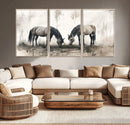 Chines Ink Style Vintage Horses Wall Art Canvas Print for by MyGreatCanvas | Canvas Wall Art Prints | Photo Prints & Wall Decor