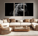 Bear Canvas Print | Wildlife Wall Art for Cabin Decor |