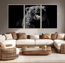 Bear Canvas Print | Wildlife Wall Art for Cabin Decor |
