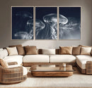 Jellyfish Wall Art Canvas Print, Modern Abstract Jellyfish by MyGreatCanvas | Canvas Wall Art Prints | Photo Prints & Wall Decor