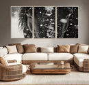 Winter Horse Snow Wall Art Canvas Print
