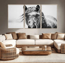 Western Wall Art | Black and White Winter Horse Wall Art | by MyGreatCanvas | Canvas Wall Art Prints | Photo Prints & Wall Decor