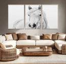 Majestic White Horse Wall Art | Ready to Hang and Framed |