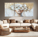 Golden Petal Wall Art - Canvas Print Flower Head Woman by MyGreatCanvas | Canvas Wall Art Prints | Photo Prints & Wall Decor