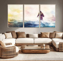 Watercolor Jesus Walking on Water Canvas Print, Christian by MyGreatCanvas | Canvas Wall Art Prints | Photo Prints & Wall Decor
