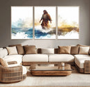 Watercolor Jesus Walking Wall Art Print, Jesus Water Canvas