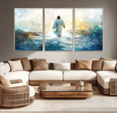 Watercolor Jesus Walking on Water Canvas Print, Christian by MyGreatCanvas | Canvas Wall Art Prints | Photo Prints & Wall Decor