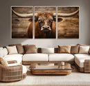 Longhorn Bull Wall Art | Canvas Print | Ready to Hang | by MyGreatCanvas | Canvas Wall Art Prints | Photo Prints & Wall Decor