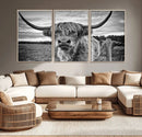 Scottish Highland Cow Canvas Wall Art Farmhouse Decor, by MyGreatCanvas | Canvas Wall Art Prints | Photo Prints & Wall Decor