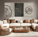 Minimalist Tree Rings Wall Art | Modern Abstract Canvas