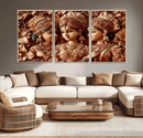 Indian Woman Statue Wall Art Canvas Print