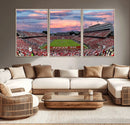 Carter-Finley Stadium Art Sunset Game Triple Canvas Wall Art