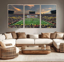 University of Michigan Wolverines Print Canvas, Football