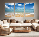 Sea View From the Beach Canvas Print