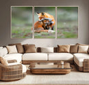Heartwarming Fox and Baby Cub Wall Art | Ready to Hang