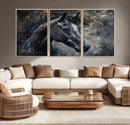 Large Abstract Horse Wall Art Canvas Print | Farmhouse Wall
