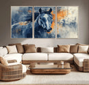 Abstract Blue Horse Wall Art Print Canvas | Horse Wall Art by MyGreatCanvas | Canvas Wall Art Prints | Photo Prints & Wall Decor