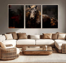 Abstract Black Horse Canvas Print for Farmhouse Wall Art | by MyGreatCanvas | Canvas Wall Art Prints | Photo Prints & Wall Decor