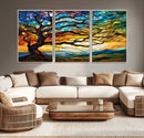 Mosaic Tree Wall Art | Ready to Hang Stained Glass Style
