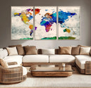 World Map Canvas Print – Framed Travel Map Wall Art for by MyGreatCanvas | Canvas Wall Art Prints | Photo Prints & Wall Decor
