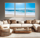Wall Art Canvas Print Shiny Blue Sea and Beach by MyGreatCanvas | Canvas Wall Art Prints | Photo Prints & Wall Decor
