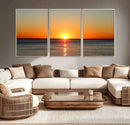 Golden Horizon Sunset Over Ocean Wall Art Canvas Print – by MyGreatCanvas | Canvas Wall Art Prints | Photo Prints & Wall Decor