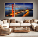 Large Wall Art San Francisco Canvas Print - Wonderful Golden