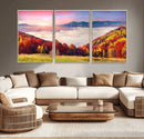 Autumn Mountain Foggy Landscape Wall Art Canvas Print | by MyGreatCanvas | Canvas Wall Art Prints | Photo Prints & Wall Decor