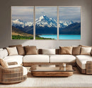 Mount Cook and Lake Pukaki Canvas Wall Art Print – Majestic by MyGreatCanvas | Canvas Wall Art Prints | Photo Prints & Wall Decor