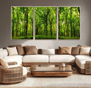 Lush Green Forest Canvas Print | 3-Panel Forest Wall Art | by MyGreatCanvas | Canvas Wall Art Prints | Photo Prints & Wall Decor