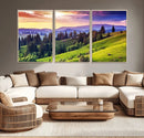 Green Hills and Sunset Wall Art Print - Scenic Landscape by MyGreatCanvas | Canvas Wall Art Prints | Photo Prints & Wall Decor
