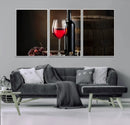 Red Wine and Bottle Canvas Print by MyGreatCanvas | Canvas Wall Art Prints | Photo Prints & Wall Decor