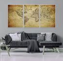 Push Pin World Map Canvas Print – Travel Tracker Wall Art