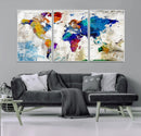 World Map Canvas Print – Framed Travel Map Wall Art for by MyGreatCanvas | Canvas Wall Art Prints | Photo Prints & Wall Decor