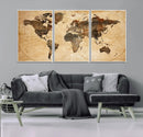 Push Pin World Map Canvas Print – Framed Travel Tracker Wall by MyGreatCanvas | Canvas Wall Art Prints | Photo Prints & Wall Decor