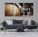 Wine and Barrel Wall Art Canvas Print by MyGreatCanvas | Canvas Wall Art Prints | Photo Prints & Wall Decor