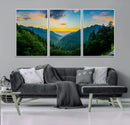 Green Forest Wall Art Canvas Print